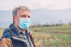 Farmer with facemask